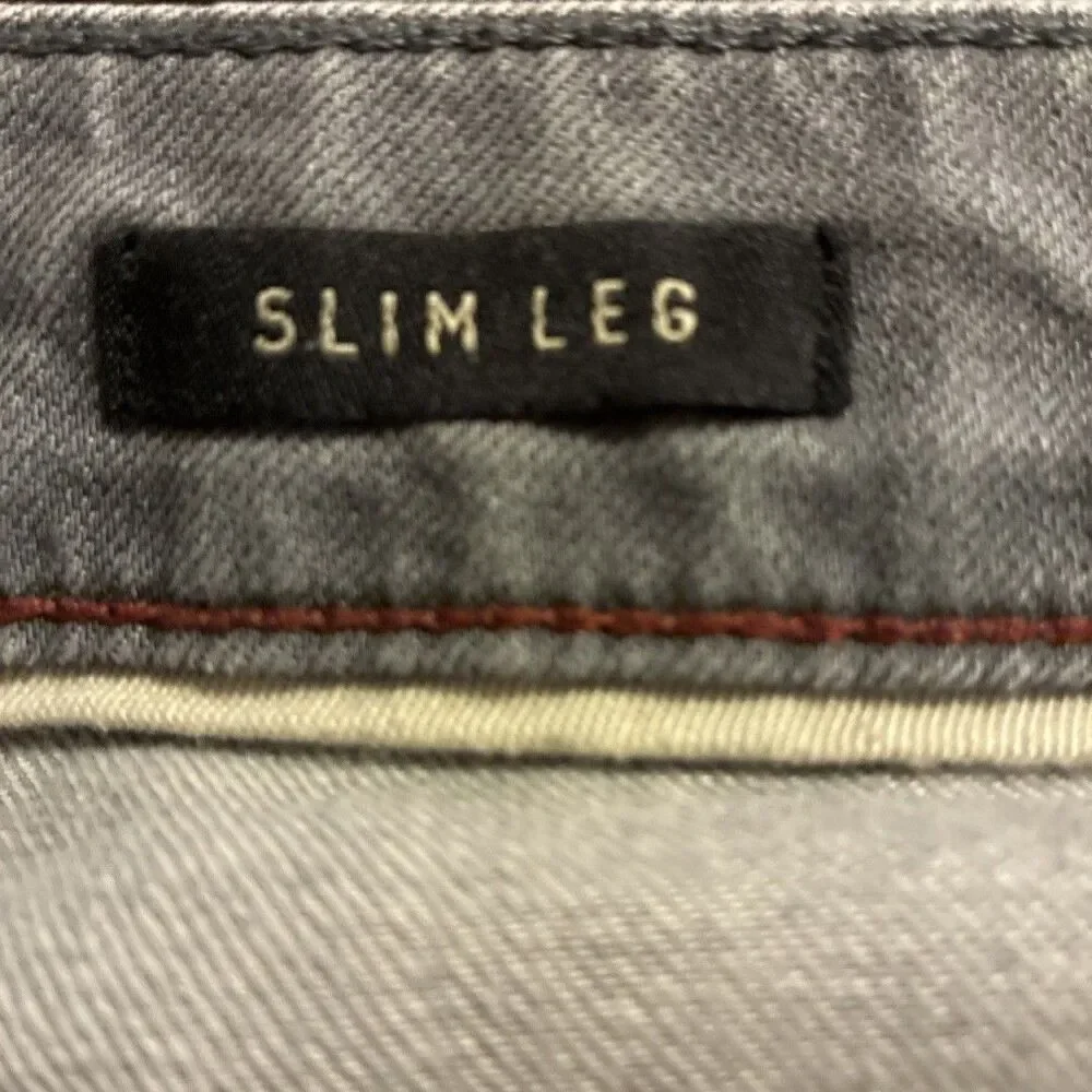 Angelo Litrico Crafted Goods, Slim Leg, Gray Men’s Jeans. 40x34 W/ 10.5” Inseam